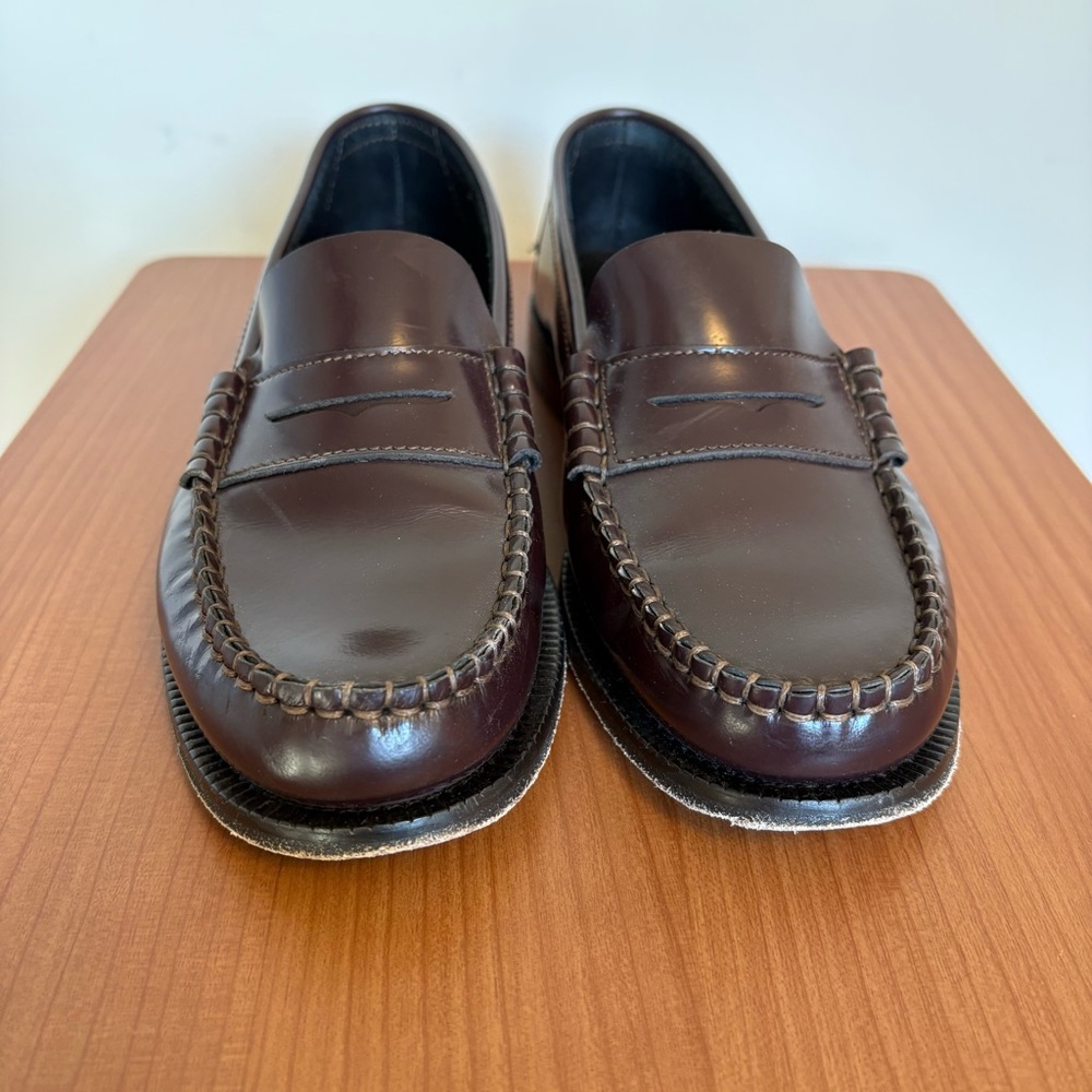 Ann Mashburn Dark Chocolate Brown Italian Leather Loafers size 38 - Picture 5 of 8